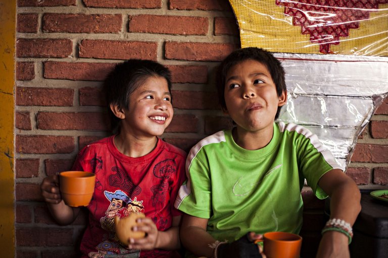 Kinder einer Don Bosco Einrichtung in Santa Cruz, Bolivien.