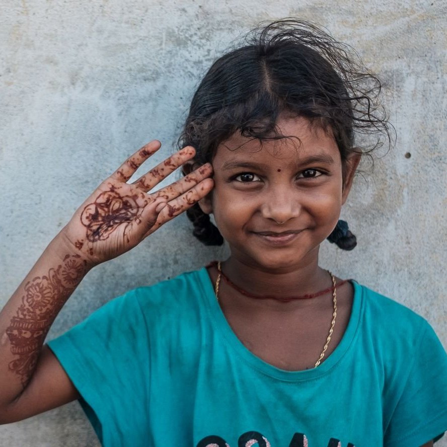 Mädchen aus einer Don Bosco Unterkunft in Indien.